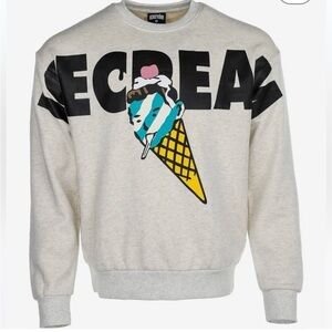 NWT Ice Cream Cone Head Med Gray
Crew Neck Sweatshirt $125 Billionaire Boys